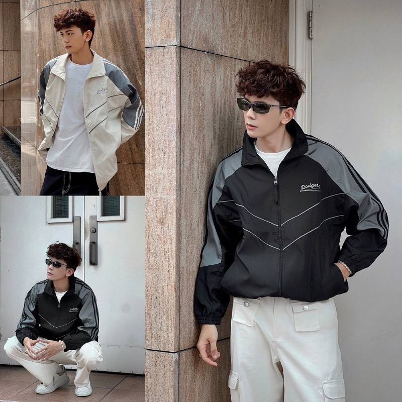 Áo Khoác Dù Nam Nữ Form Unisex Phối Màu Và Sọc Mẫu Mới Hot - CLITUS