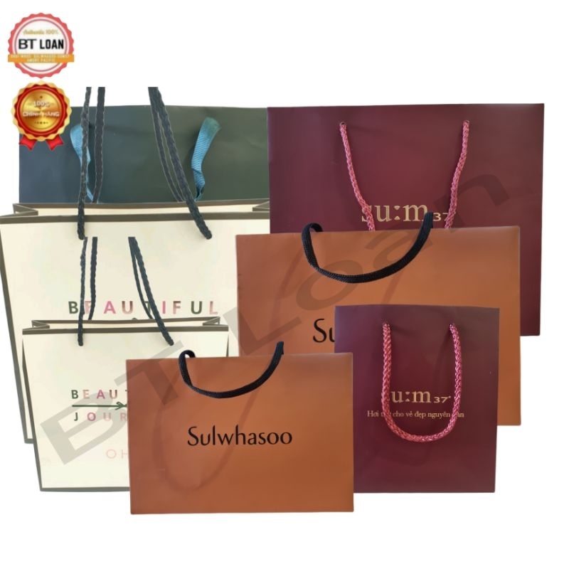 túi giấy hãng ohui whoo sum37 sulwhasoo đựng quà tặng siêu sang nâng tầm thương hiệu quà tặng