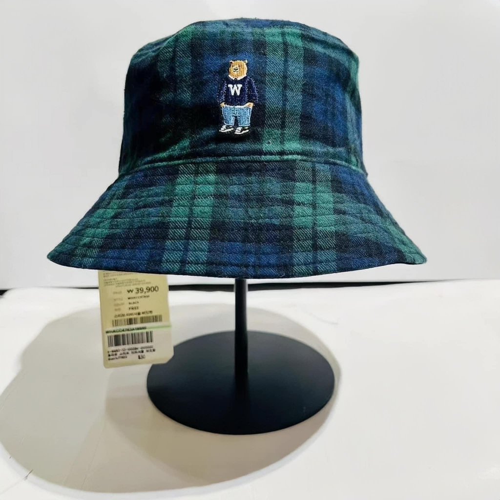 Mũ xô WHO.A.U vải nhung Steve Bear