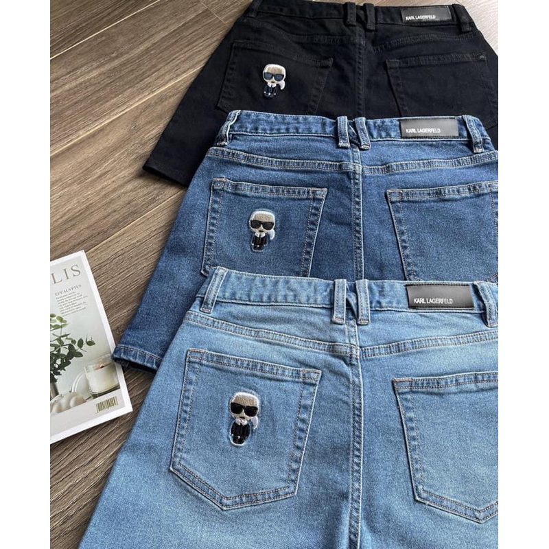 Quần short thêu ông già Karl