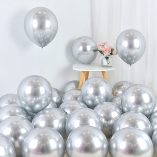 Set 50 quả bong bóng tròn siêu nhũ mạ crom trang trí tiệc sinh nhật siêu đẹp