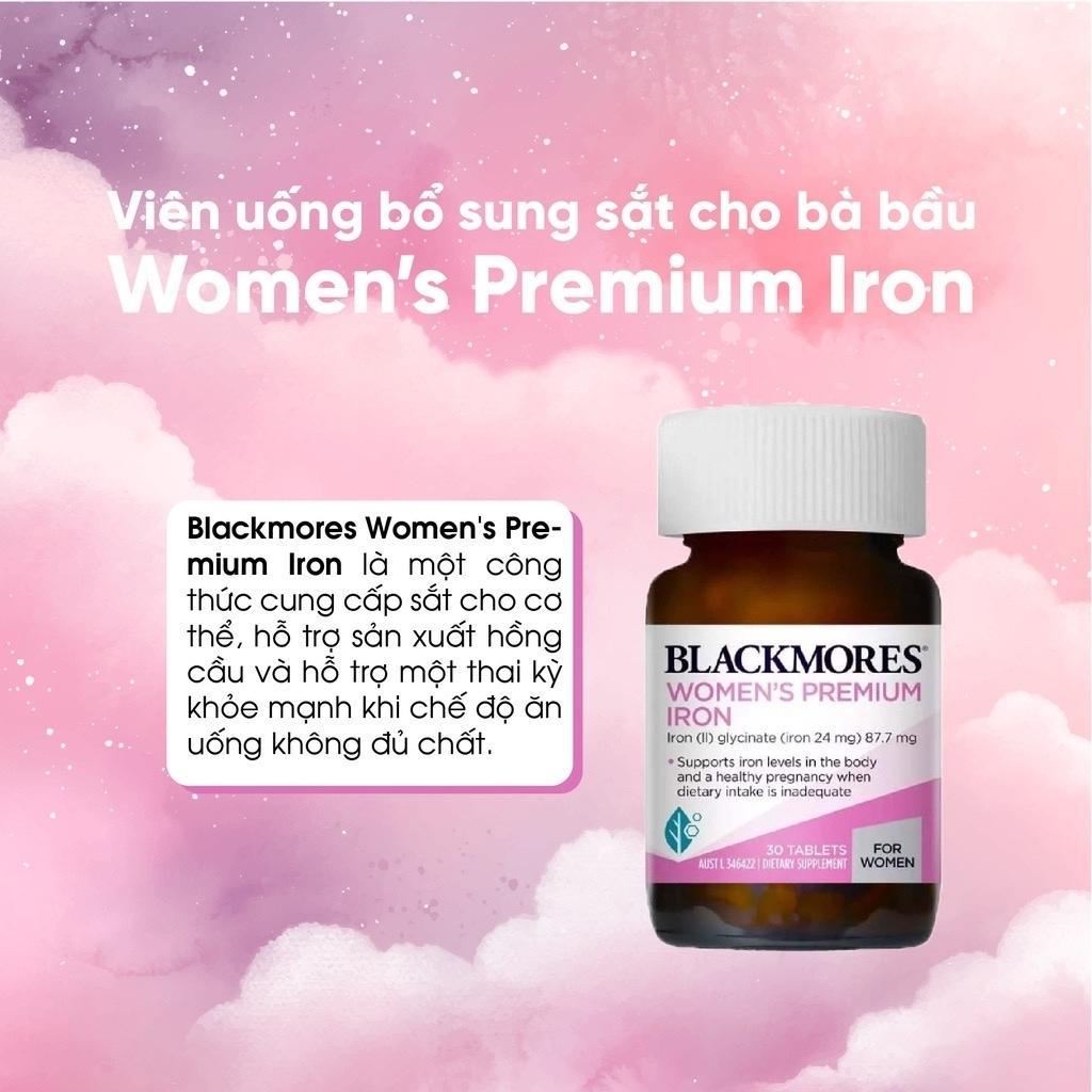 Sắt Bầu Blackmoes Bổ Sung Sắt Cho Mẹ Bầu, Người Thiếu Máu, Thiếu Sắt