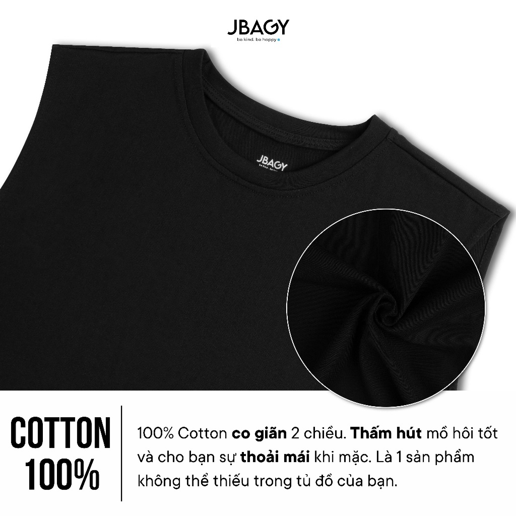 Áo thun ba lỗ tank top nam nữ chất liệu cotton thoáng mát thấm hút mồ hôi tốt thương hiệu JBAGY - JT0301