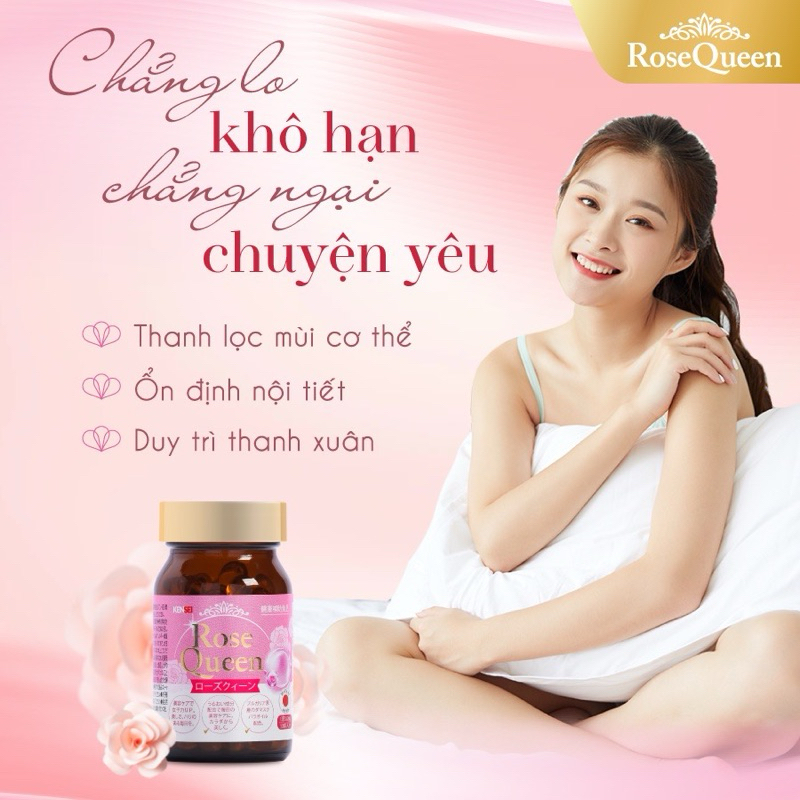 Rose Queen - Viên uống cân bằng nội tiết và khử mùi Nhật Bản BCA44