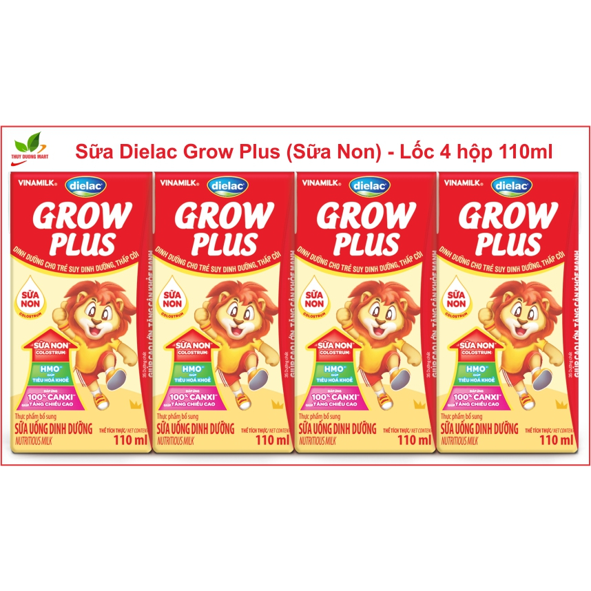 Sữa Dielac Grow Plus  - Lốc 4 hộp 110ml