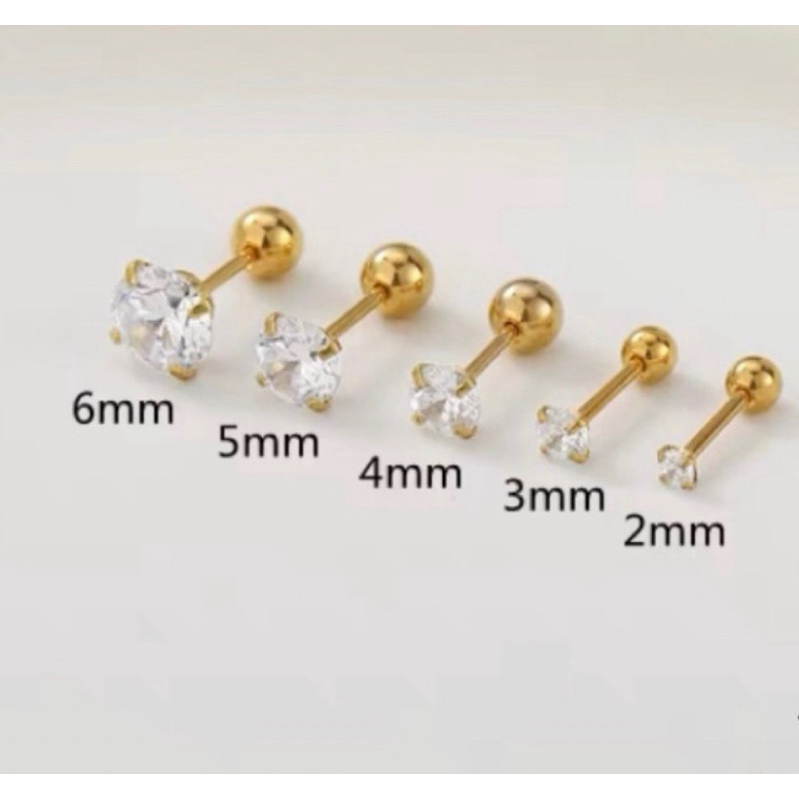 khuyên tai cao cấp V10k đá kim cương moissanite