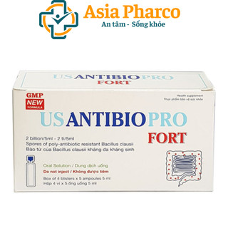 Men vi sinh Usantibio Pro bổ sung vi khuẩn có ích, hỗ trợ cân bằng hệ vi sinh đường ruột, hỗ trợ giảm rối loạn tiêu hóa