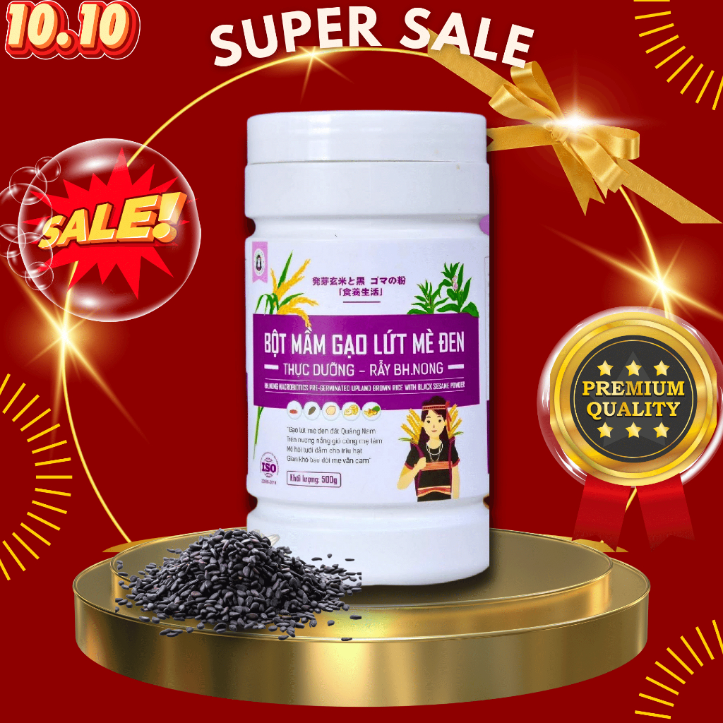 Bột Ngũ cốc dinh dưỡng gạo lứt mè đen không đường ăn kiêng giảm cân Bhnong thơm ngon dùng được cho người tiểu đường