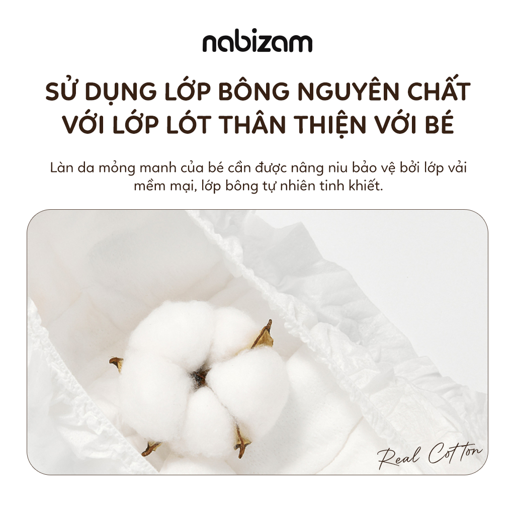 Tã/Bỉm Đêm NABIZAM Signature Size L/30 Miếng Cho Bé 8kg - 13kg Nội Địa Hàn, Mềm Mại, Siêu Thấm Hút