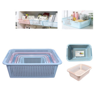 Rổ Nhựa Chữ Nhật Màu Pastel Sang Trọng Đa Năng Tiện Dụng Nhiều Kích Cỡ