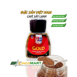 Cà phê sấy lạnh tinh thể nguyên chất gold - thương hiệu g20 coffee - hũ 180g - kingsmart