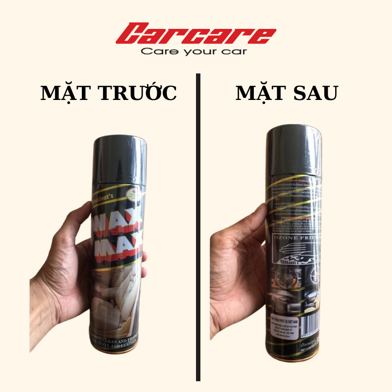 BÌNH XỊT BÓNG NỘI THẤT XE - TAPLO - GHẾ DA WAXMAX