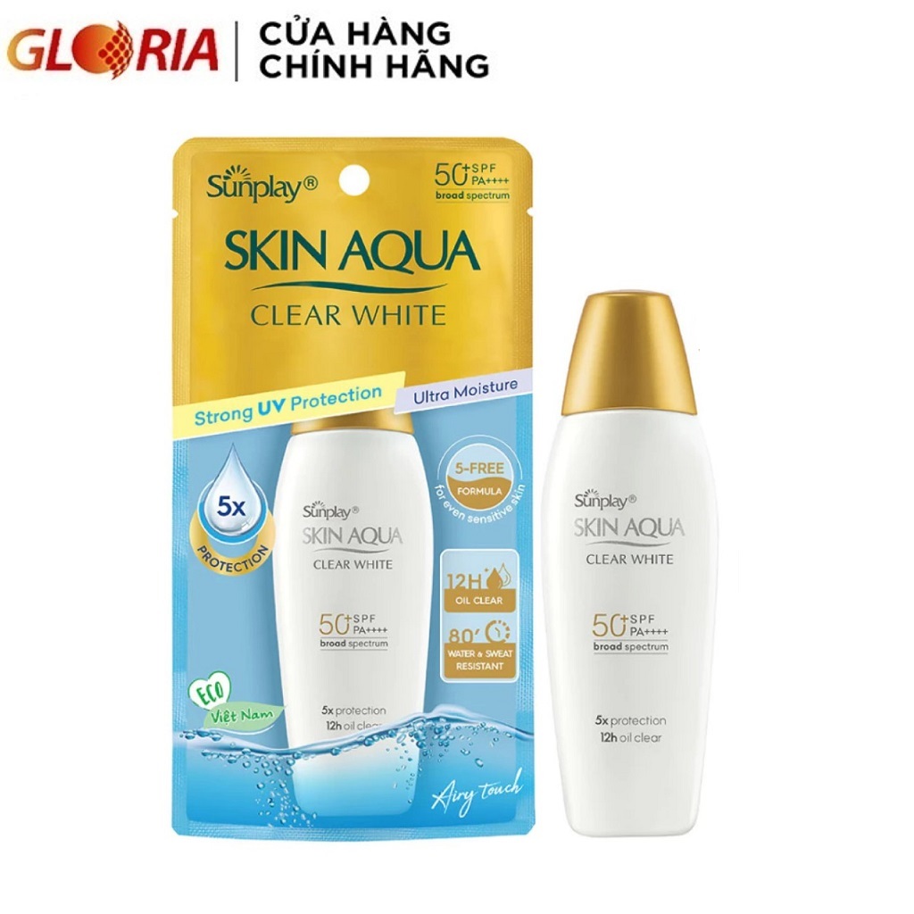 Sữa chống nắng hằng ngày dưỡng trắng cho da dầu Sunplay Skin Aqua Clear White SPF50 25g