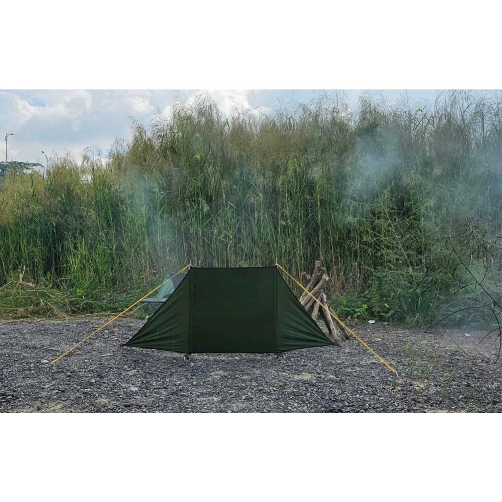 Tường chắn gió che bếp