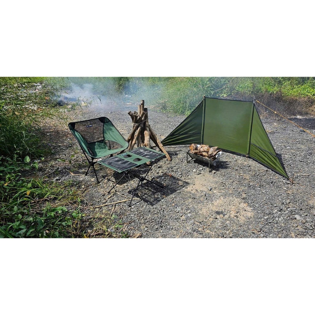 Tường chắn gió che bếp