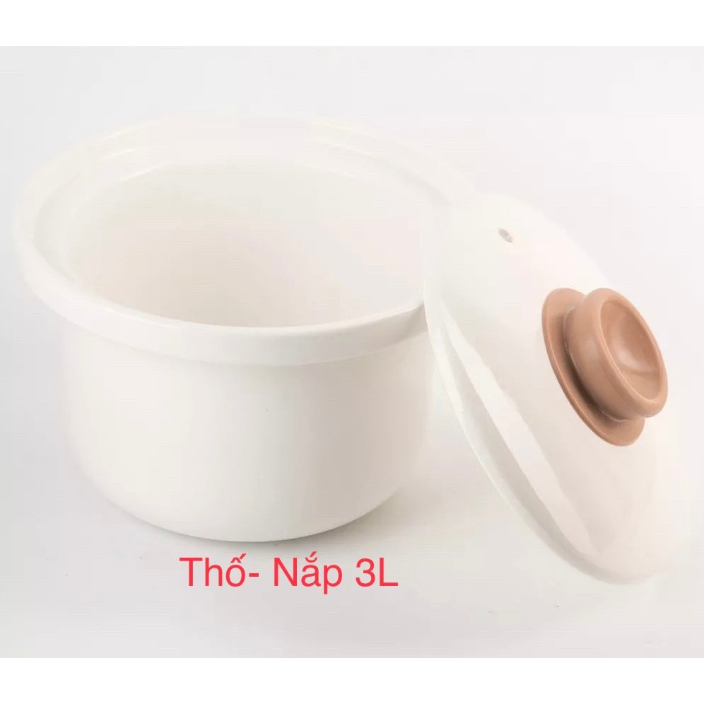 Phụ Kiện Thố Nắp Sứ Nồi Nấu Chậm Đa Năng Bennix Dung Tích 2L/3L/4L