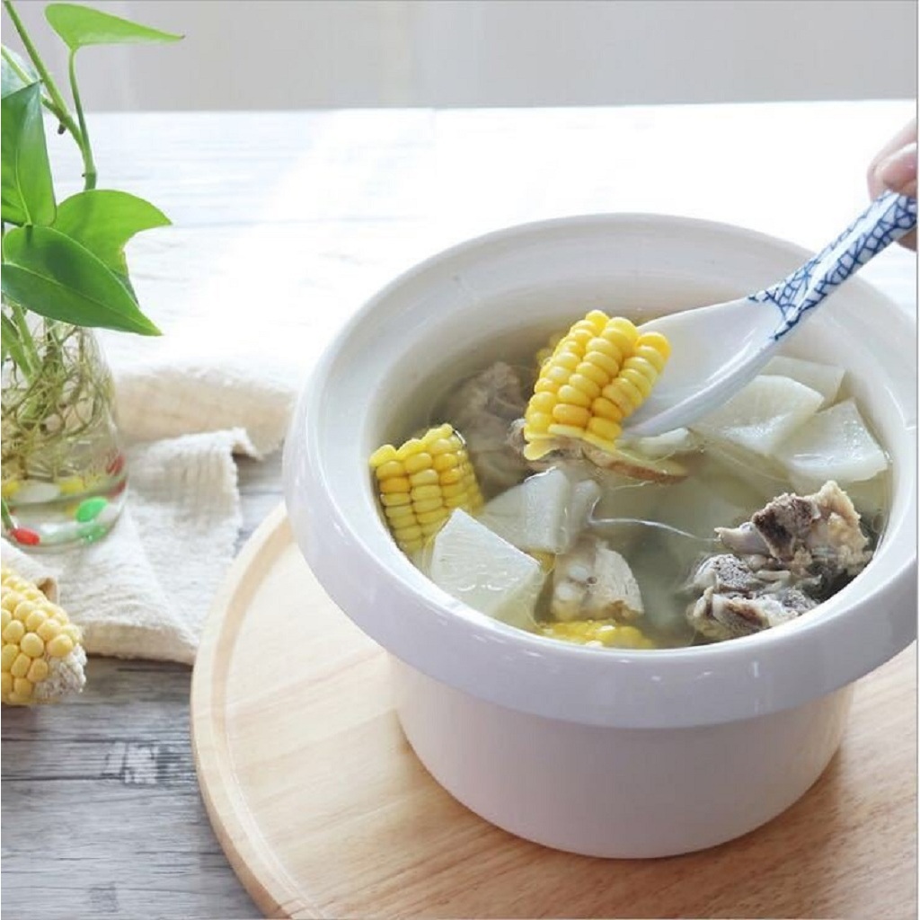 Phụ Kiện Thố Nắp Sứ Nồi Nấu Chậm Đa Năng Bennix Dung Tích 2L/3L/4L