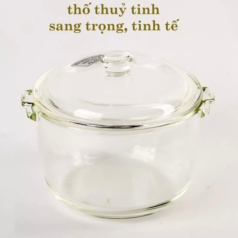 Phụ Kiện Thố Nắp Thủy Tinh Nồi Chưng Yến Tiềm Hầm Cách Thủy Bennix BN-07SLC Dung Tích 0.7L