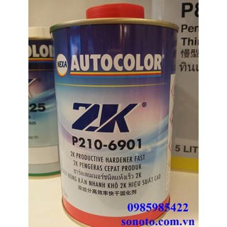 P210-6901 đông cứng pha sơn 1 lít, đóng rắn pha dầu bóng hiệu nexa autocolor nhập khẩu, chất làm cứng sonquangphu8856