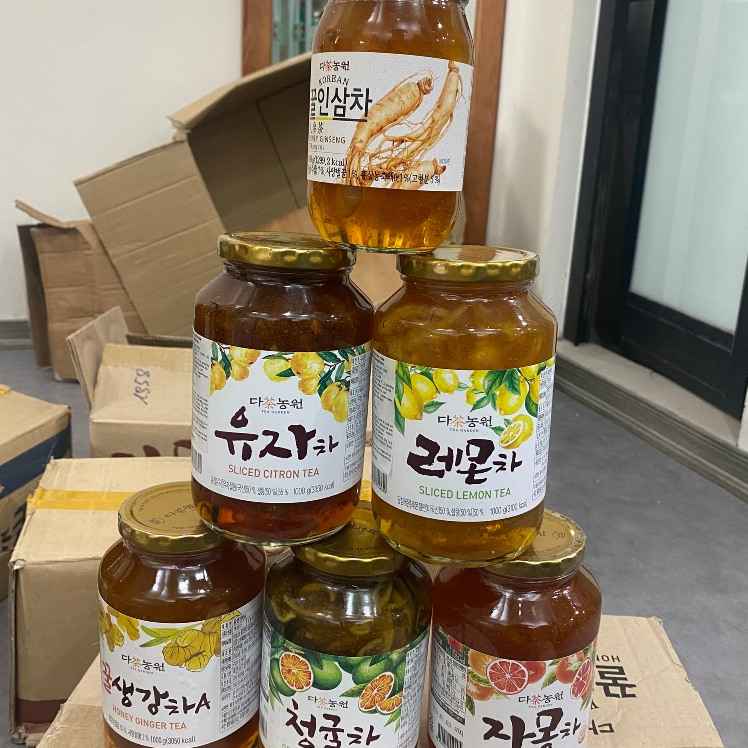 [Chính hãng] Trà mật ong hoa quả Tea Garden Hàn Quốc hũ 580g/1kg làm dịu vòm họng, tăng đề kháng