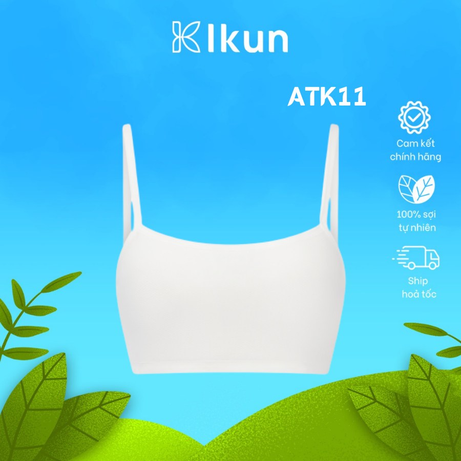 Áo lót cho bé gái mới lớn IKun chất liệu cotton đệm lót bông thoáng khí kiểu dáng chui đầu quai dây nhỏ ATK11