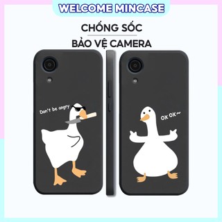 Ốp lưng Samsung A03 Core silicon dẻo, tpu mềm cạnh viền vuông bảo vệ camera hình đôi vịt gấu