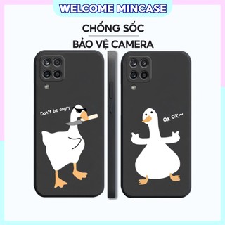 Ốp lưng Samsung M12, M22 4G, M32, M33, M53 silicon dẻo, tpu mềm cạnh viền vuông bảo vệ camera hình đôi vịt gấu