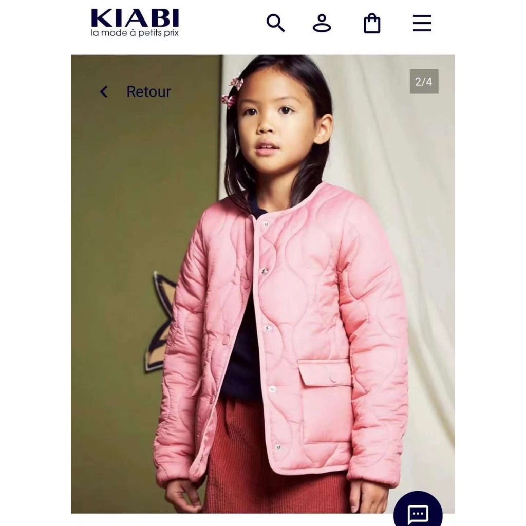 Áo phao bé gái Kia.bi chần bông siêu nhẹ