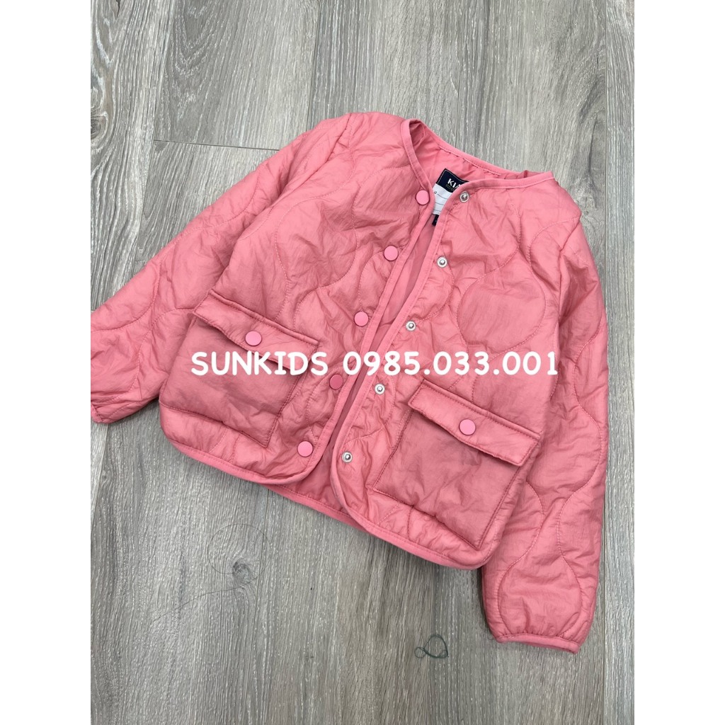 Áo phao bé gái Kia.bi chần bông siêu nhẹ