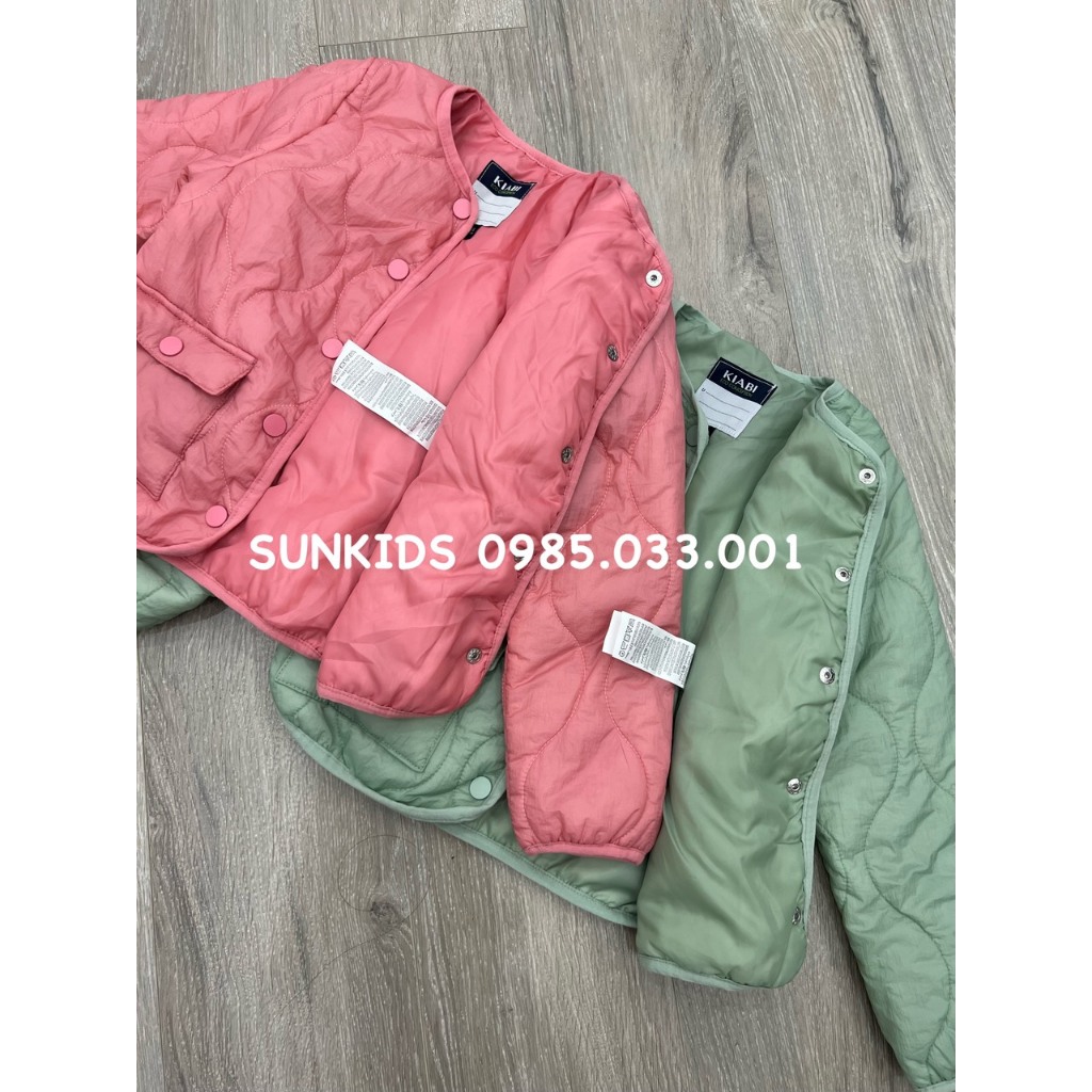 Áo phao bé gái Kia.bi chần bông siêu nhẹ