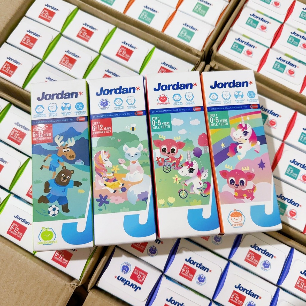 Bàn Chải Đánh Răng JORDAN cho Bé Step2_3-5 Tuổi Hàng chuẩn Malaysia
