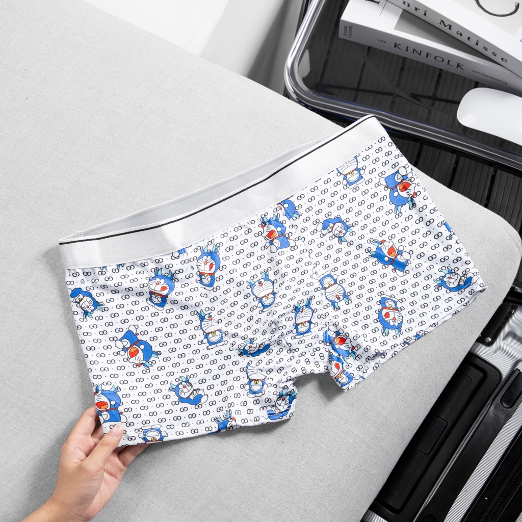 Quần boxer chất thun lạnh mềm mịn siêu mát, thấm hút mồ hôi - Doraemon