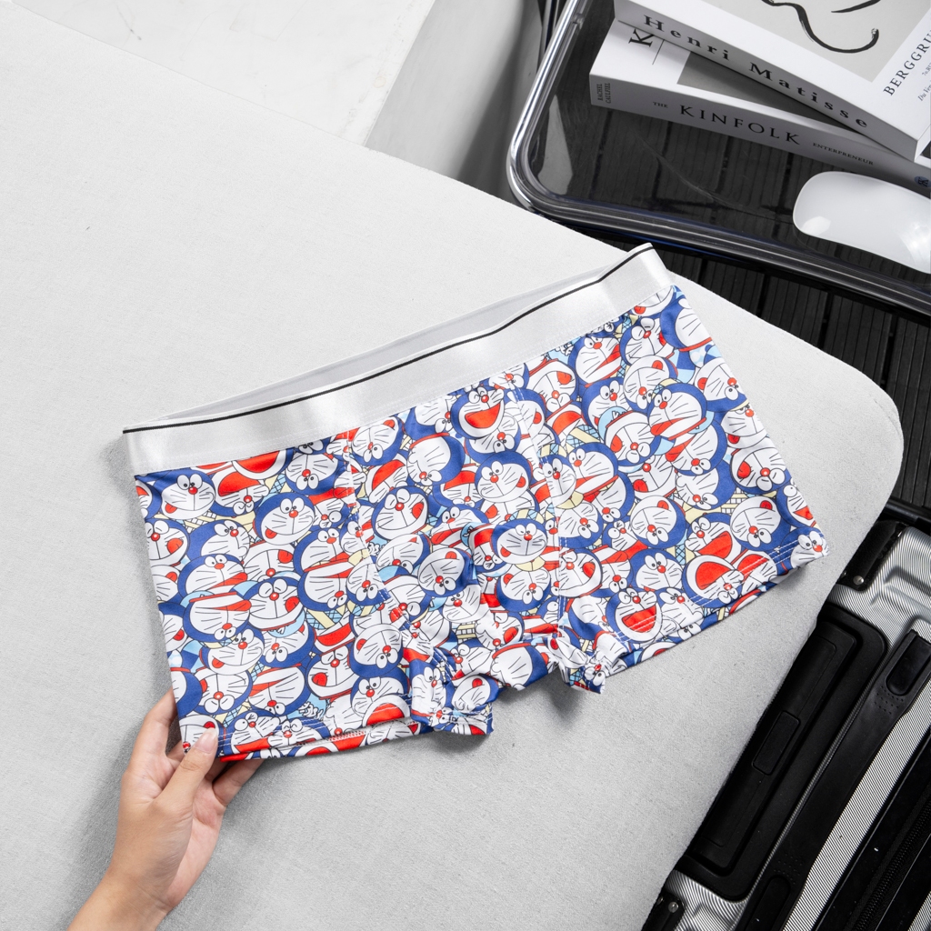 Quần boxer chất thun lạnh mềm mịn siêu mát, thấm hút mồ hôi - Doraemon
