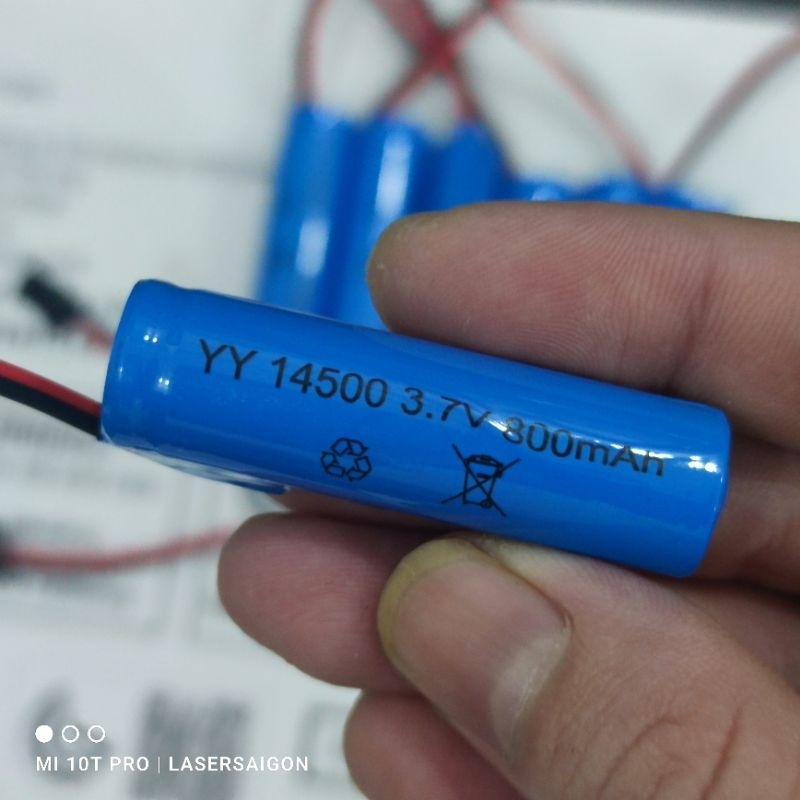 Pin sạc xe điều khiển li-ion 1200mah 7.4v jack SM size 14500, pin 18650