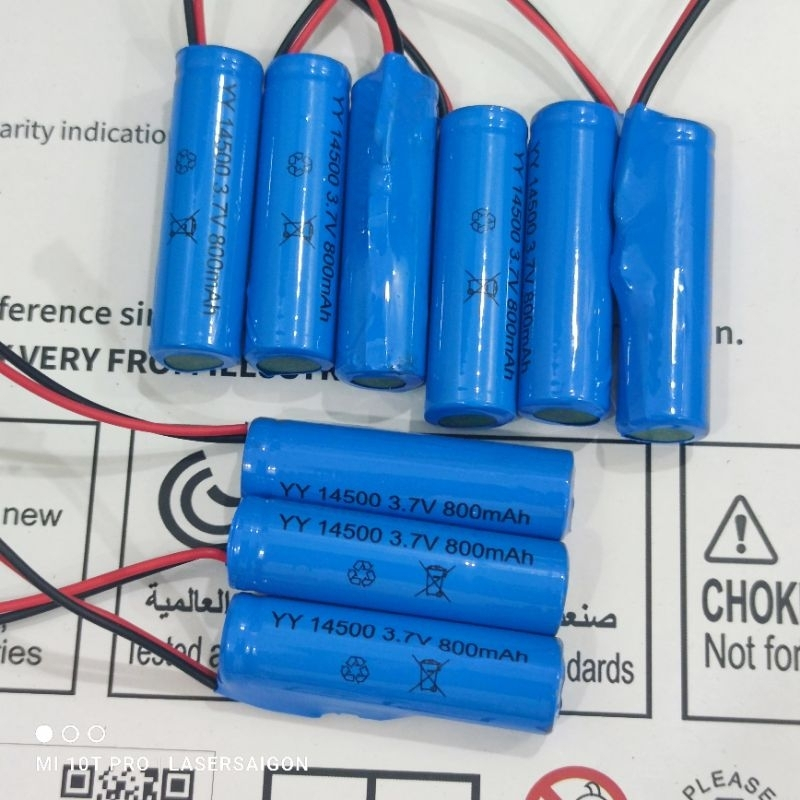 Pin sạc xe điều khiển li-ion 1200mah 7.4v jack SM size 14500, pin 18650