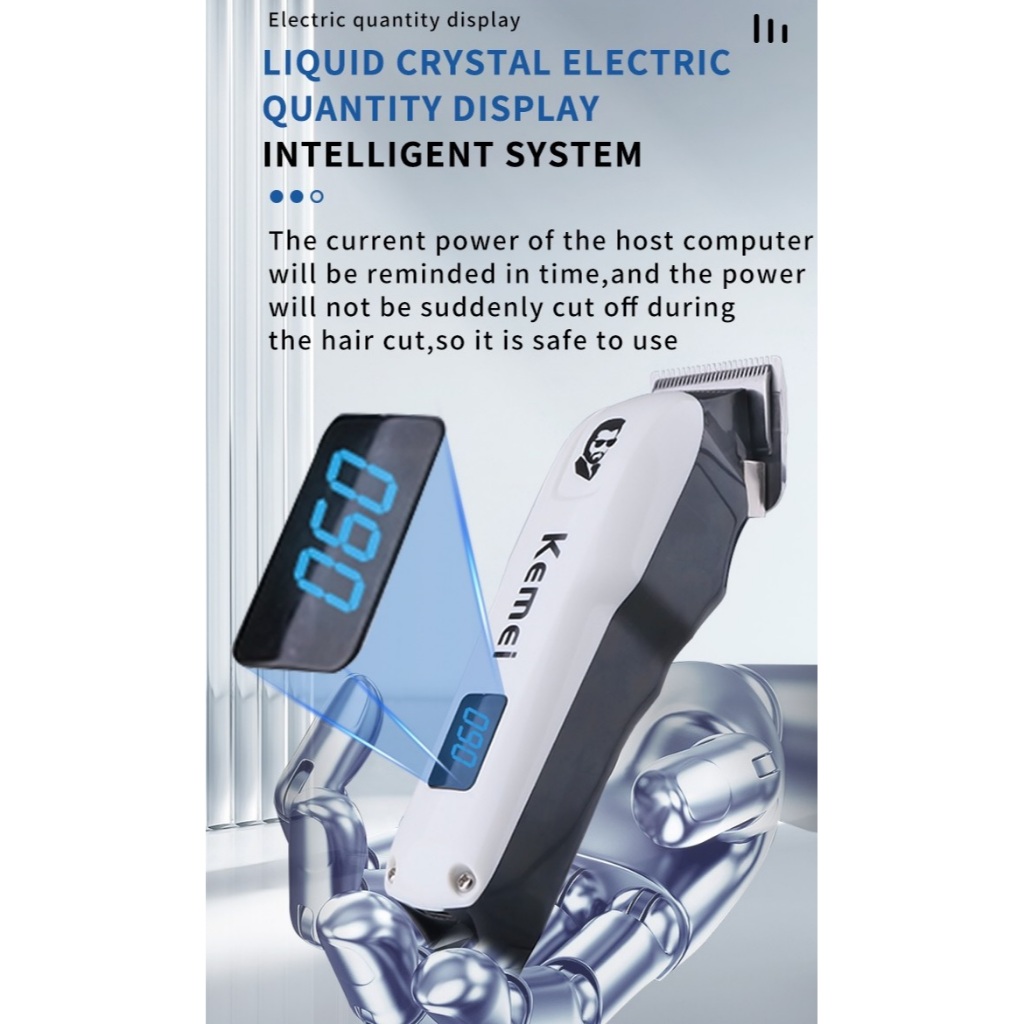 Tông Đơ Căt Tóc Màn Hình LCD Chuyên Nghiệp Kemei Km 232