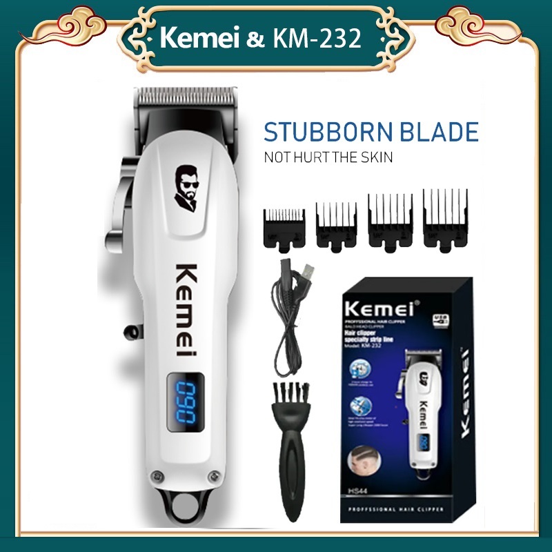 Tông Đơ Căt Tóc Màn Hình LCD Chuyên Nghiệp Kemei Km 232