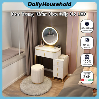 Bàn trang điểm có đèn led, bàn trang điểm cao cấp tặng kèm ghế, tủ gỗ cao cấp dailyhousehold