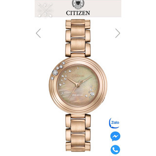 Đồng hồ nữ chính hãng Citizen EM0463-51Y - Máy quartz pin năng lượng ánh sáng - Kính Sappphire