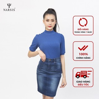 Ao len tăm Nữ tay lỡ cổ 3 phân Narsis , Áo len nữ thời trang trẻ trung năng động