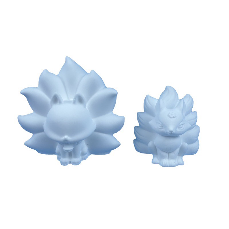 Tượng thạch cao tô màu hồ ly size 5cm-10cm siêu kute