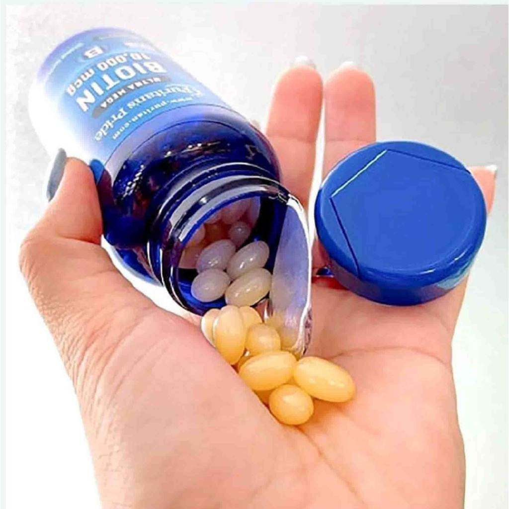 Viên uống Puritan's Pride Ultra Mega Biotin 10000 mcg 100 viên giúp mọc tóc, giảm rụng tóc của Mỹ