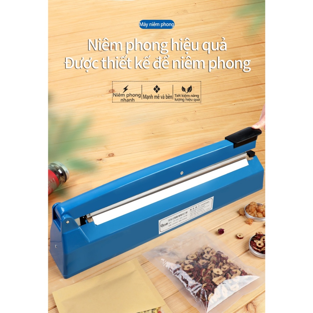 Máy hàn miệng túi  KAW PFS 200 300 400, bảo quản thực phẩm, bọc sản phẩm bán hàng, bảo hành 12 tháng
