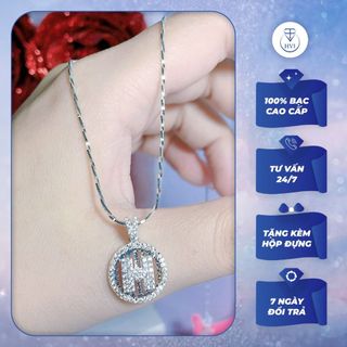 Dây chuyền Bạc nữ dây ý kèm mặt, Vòng cổ Bạc 925 làm quà tặng cao cấp kèm hộp đựng - Trang Sức Cao Cấp HVJ