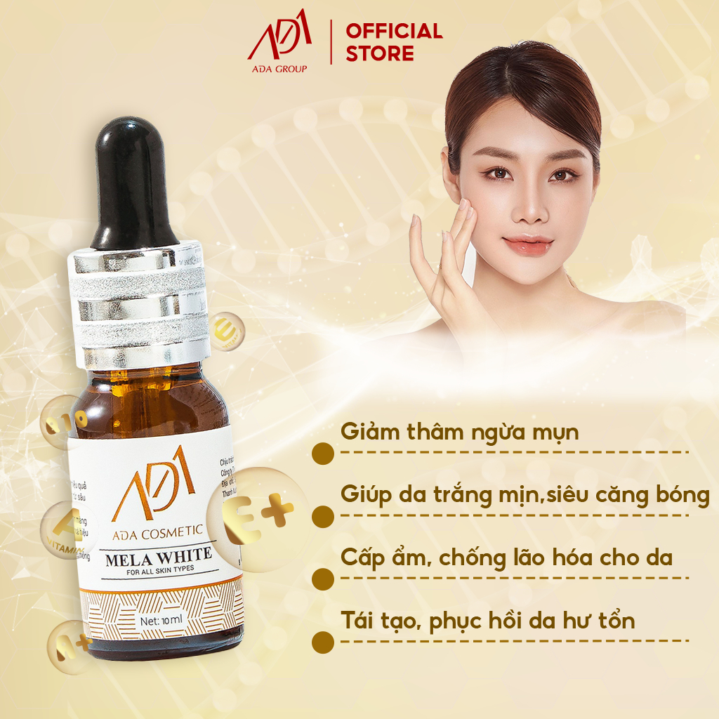 Serum Căng Bóng Mờ Thâm Melawhite ADA Group (10ml)