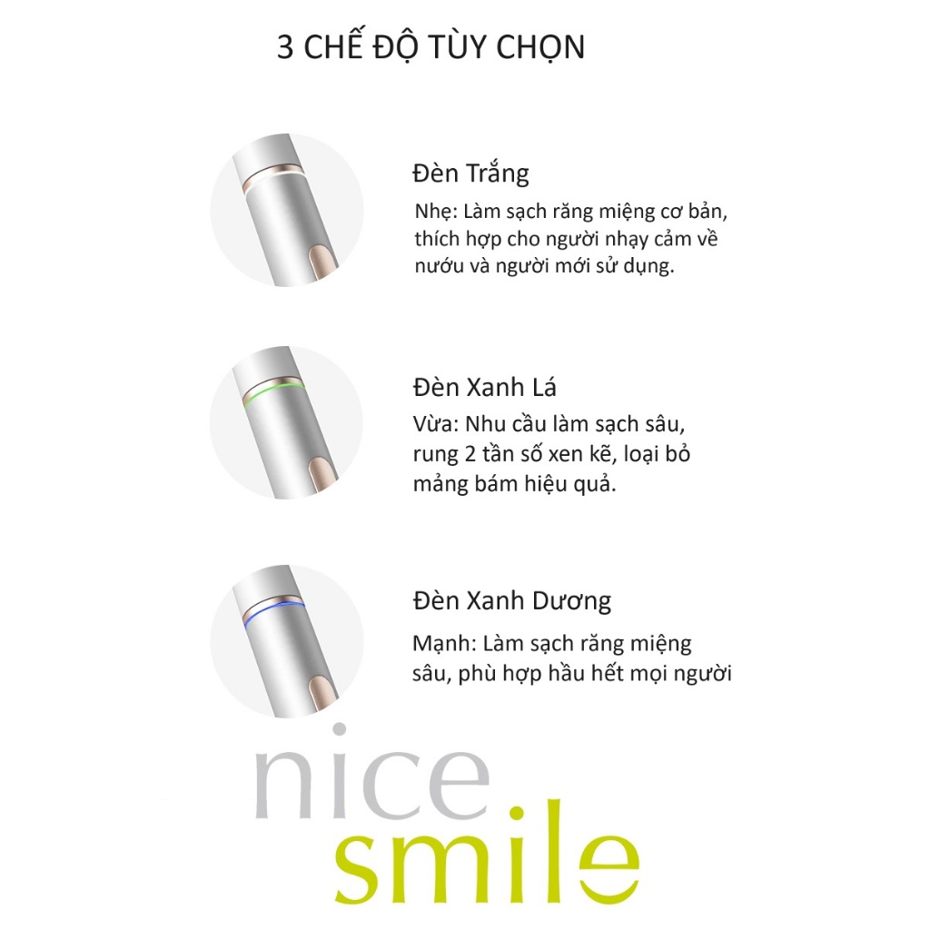 Bàn Chải Điện Cao Cấp, Bàn Chải Điện Hợp Kim Nhôm Siêu Bền, Luxury Electric Toothbrush