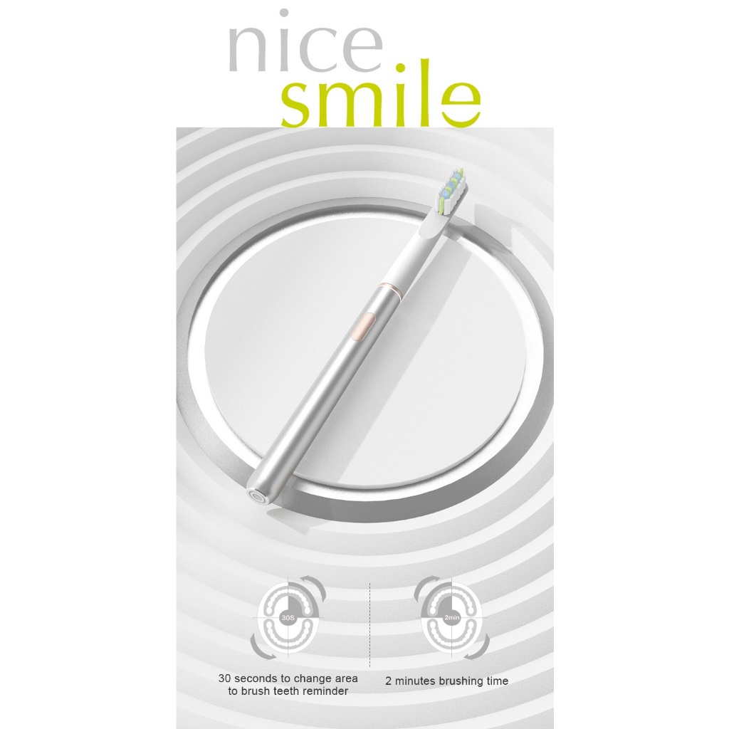 Bàn Chải Điện Cao Cấp, Bàn Chải Điện Hợp Kim Nhôm Siêu Bền, Luxury Electric Toothbrush