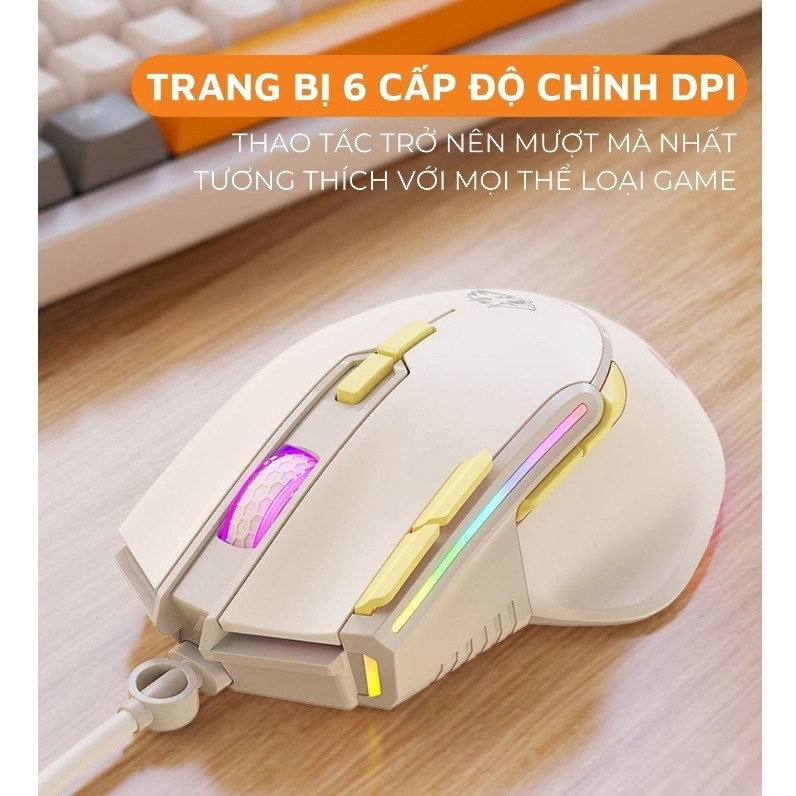 Chuột Máy Tính Chuyên Game Ziyou M2 Led RGB 12800 DPI 6 Cấp Độ - Hỗ trợ Cài Macro