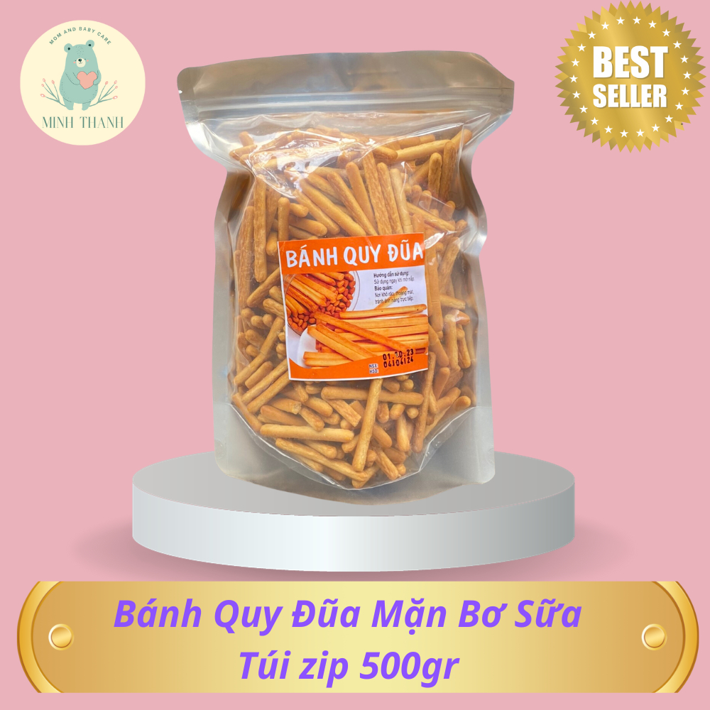 500G Bánh Quy Đũa Mặn Bơ Sữa, Bánh Quy Que Tăm