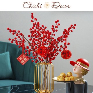 Cành giả - cành đào đông cao cấp decor, trang trí nhà cửa phú quý, may mắn